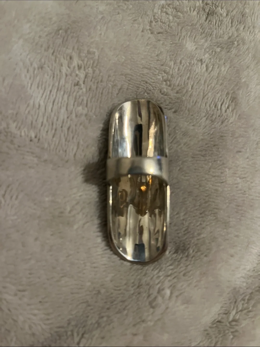 Vintage Sterling Silver Marcasite Long Statement Ring